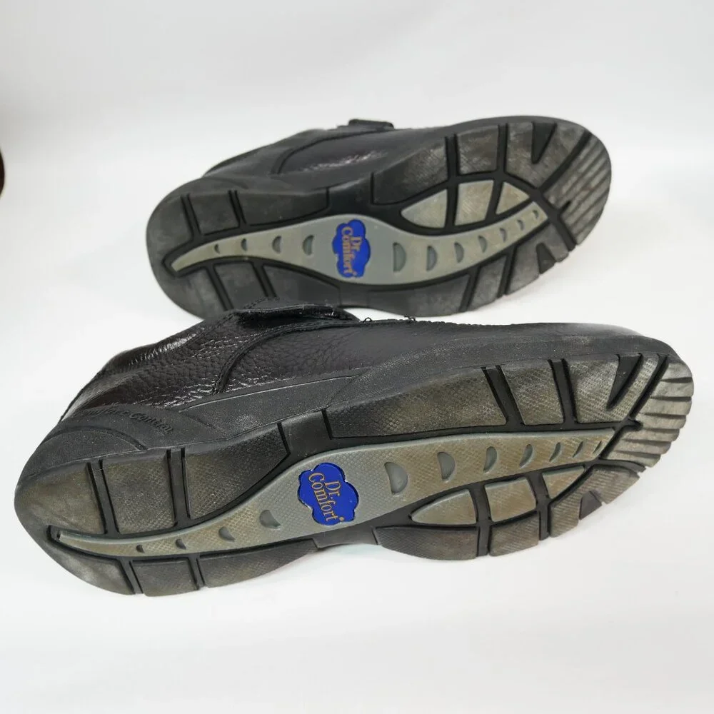 Mens Dr Comfort Scott #9210 Diabetic Casual Leather Black Shoes Size 10xw - Picture 6 of 7